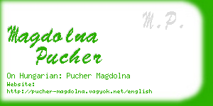 magdolna pucher business card